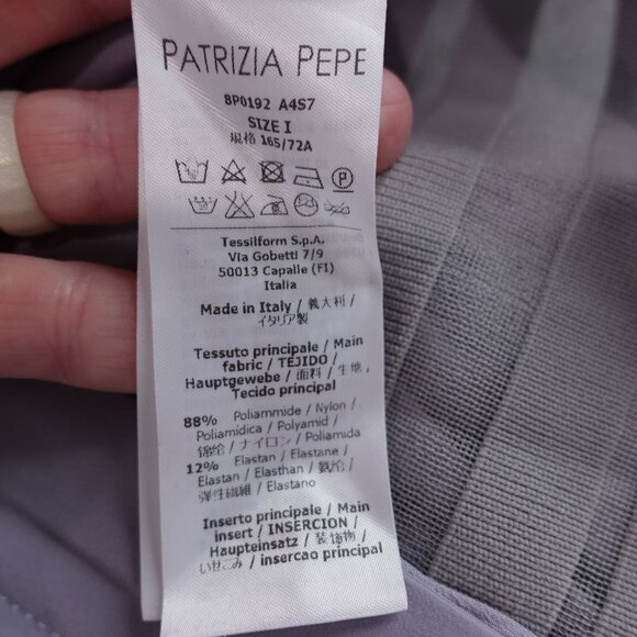 NWT Patricia Pepe Zipper Front Pleated Trouser Pants Sz 1 Lavender Gray Skinny - Picture 8 of 10